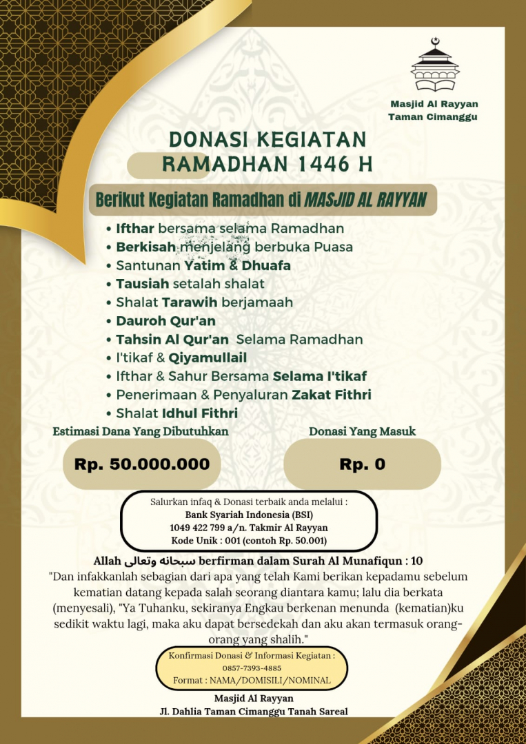 Kegiatan Ramadhon 1446 Hijriah
